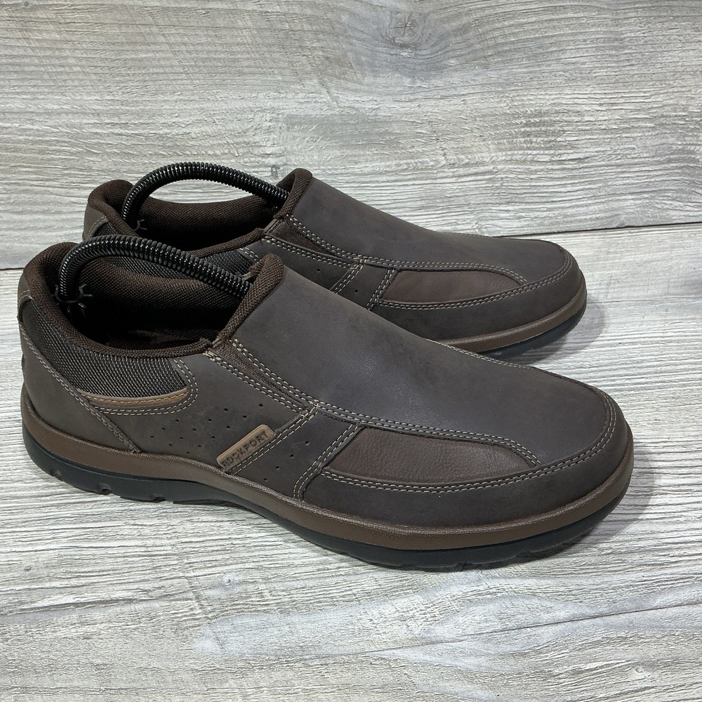 Rockport Men's Get Your Kicks Slip On Comfort Loafer Shoes Brown Size 8 M M79273